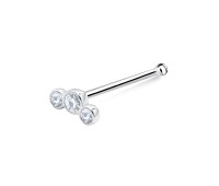 Crystal Silver Bone Nose Stud NSKD-1898